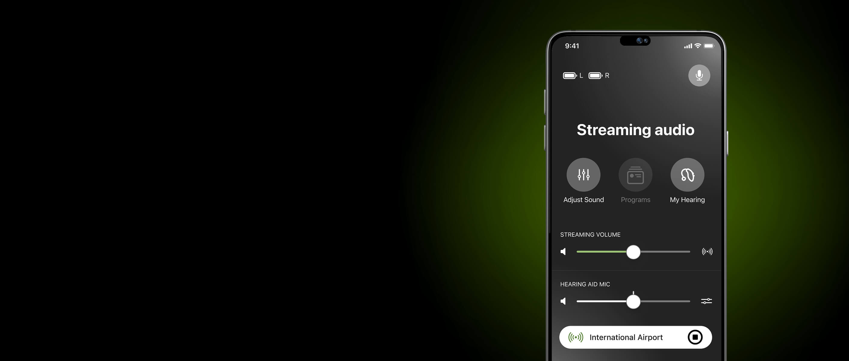 Streaming audio app
