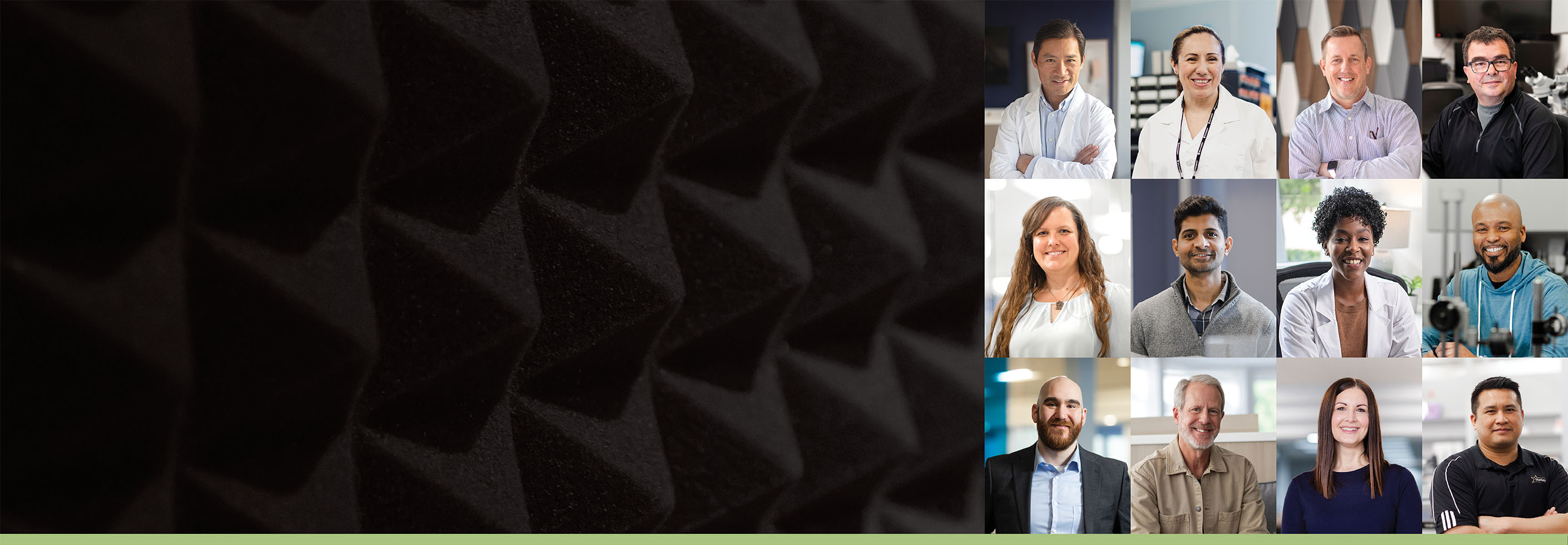 Black background with starkey employee headshots